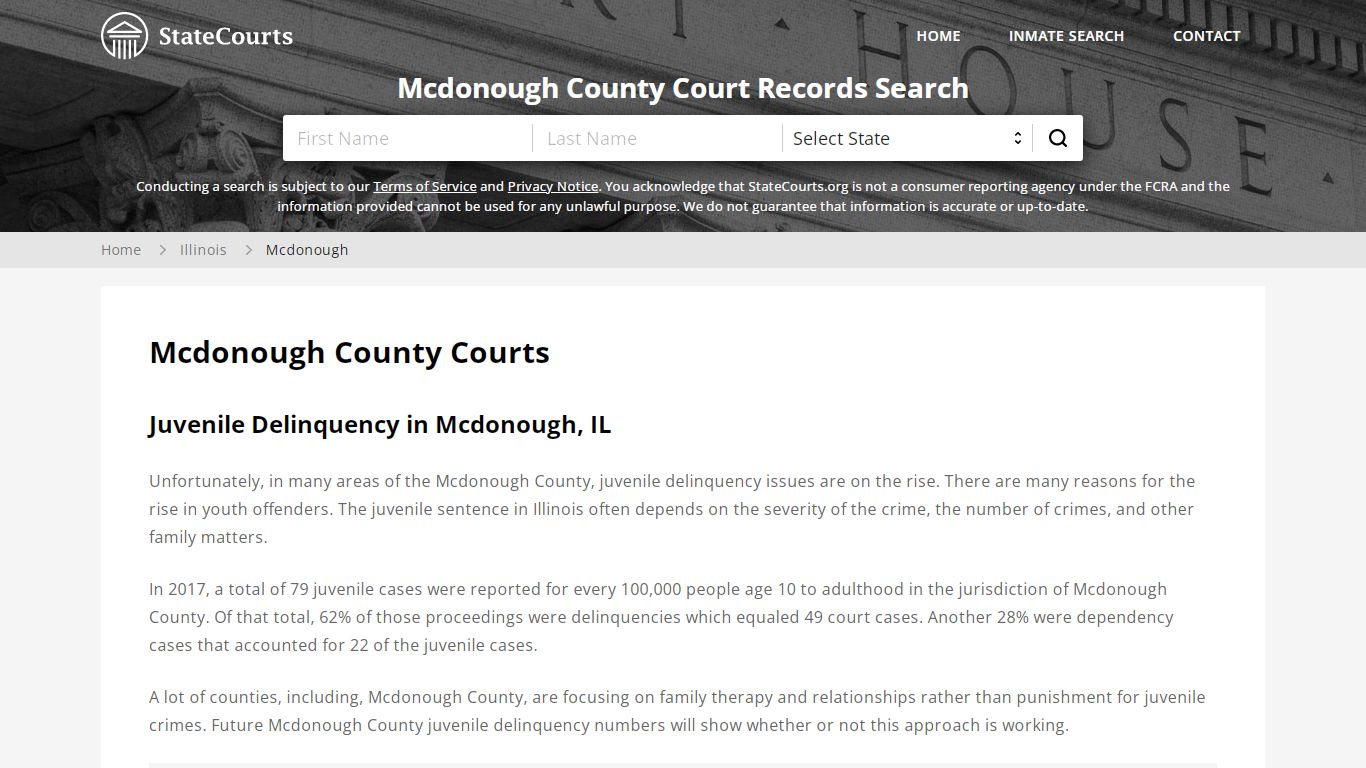 Mcdonough County, IL Courts - Records & Cases - StateCourts